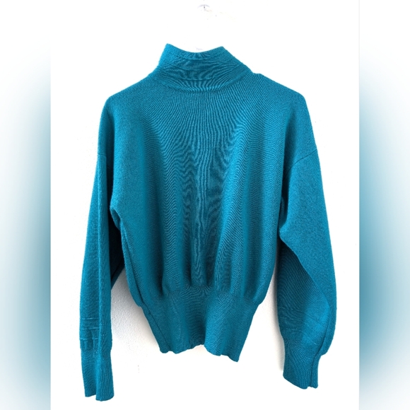 Tyrolia By Head Vintage Ski Sweater Turquoise Medium Wool Acrylic Blend - Picture 1 of 7